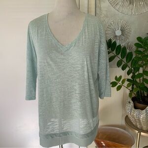 Kenar aqua color cotton blend  top size XL